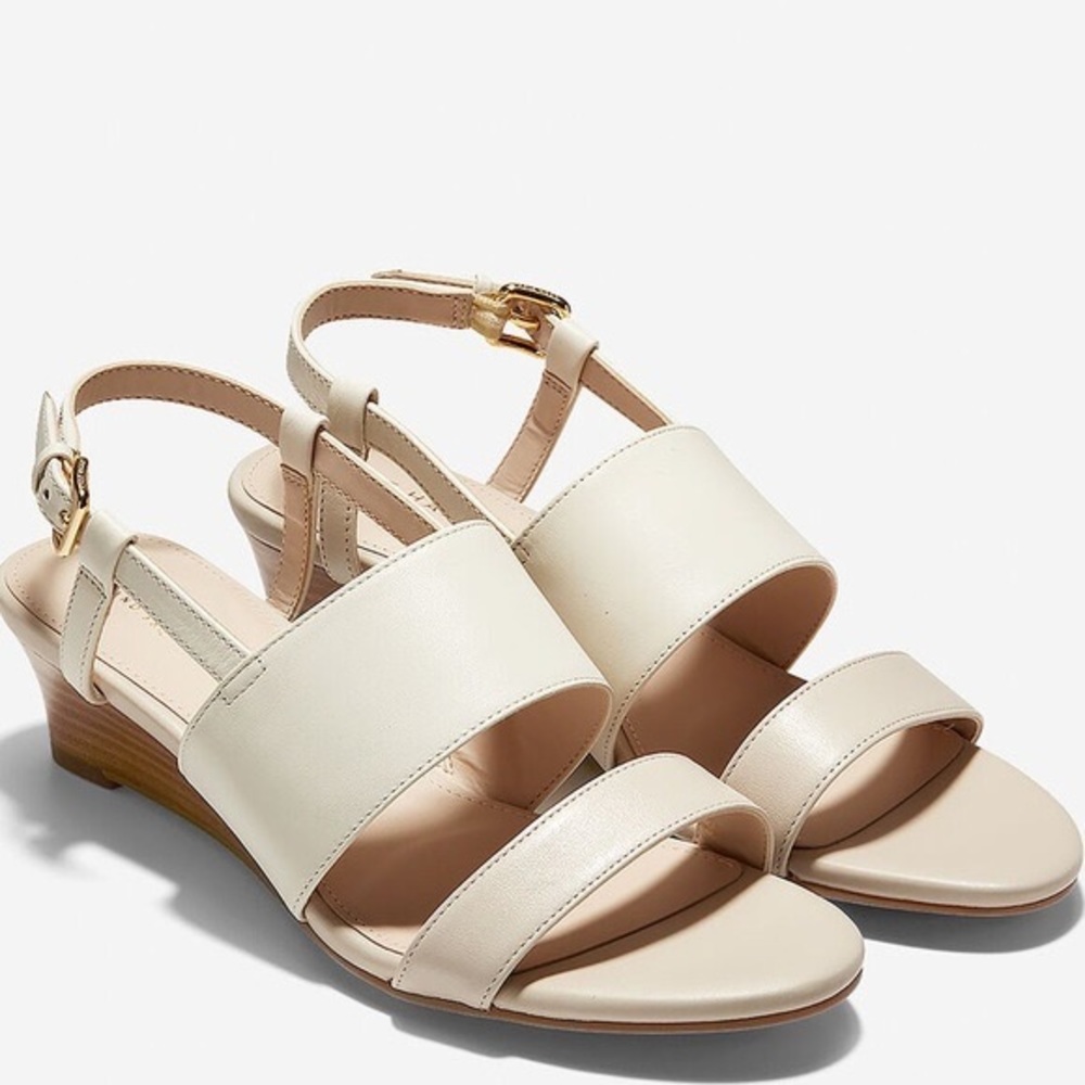 NWT Cole Haan Annabel Grand Wedge Sandal in Cream White Size 10.5! ✨ Rare
